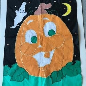 Jack O Lantern House Flag Ghost Halloween Vintage